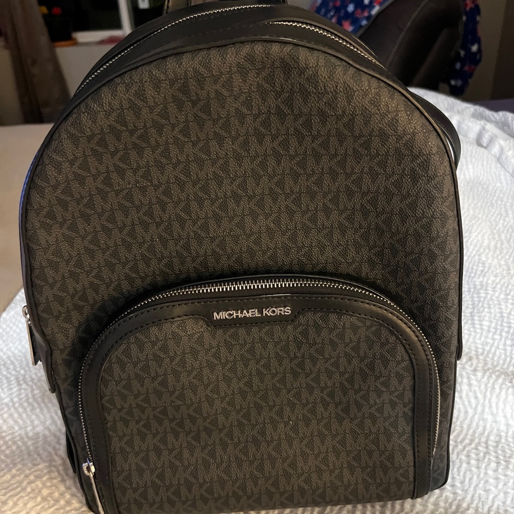 Michael Kors Dark Brown Monogram Backpack